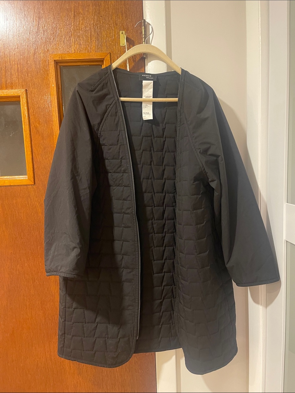 Akris Punto Black Quilted Long Puffer Under Coat